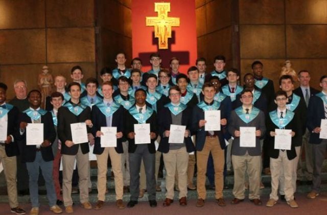 National Honor Society Induction During School Liturgy