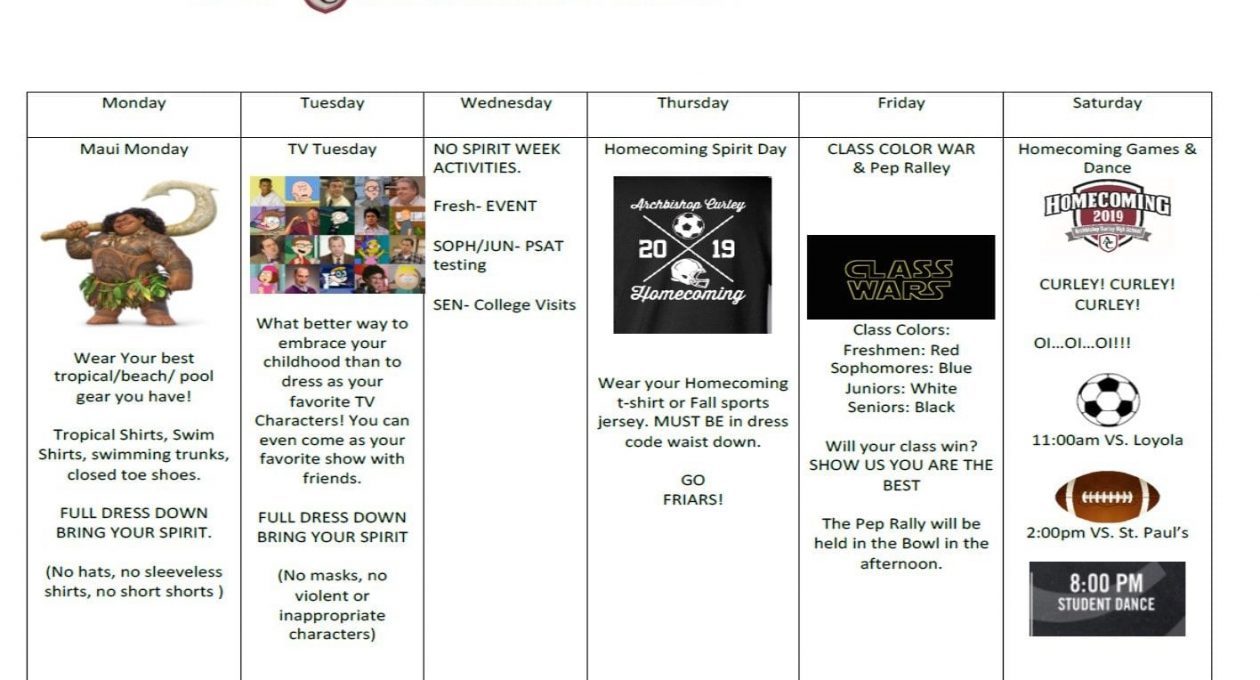 SPIRIT WEEK – This Week