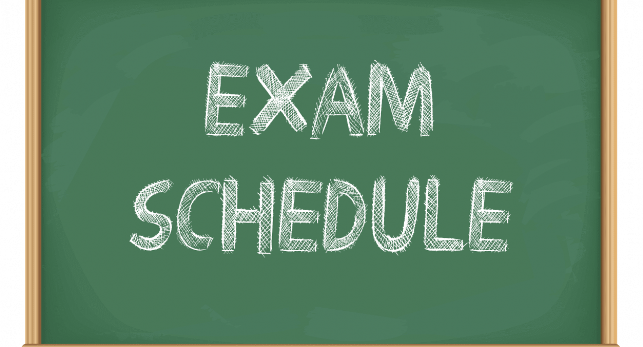 Exam Schedule – December 16-21, 2021