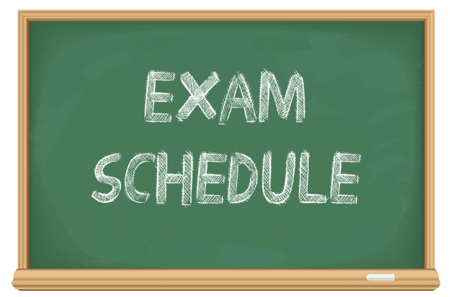 Exam Schedule – December 16-21, 2021