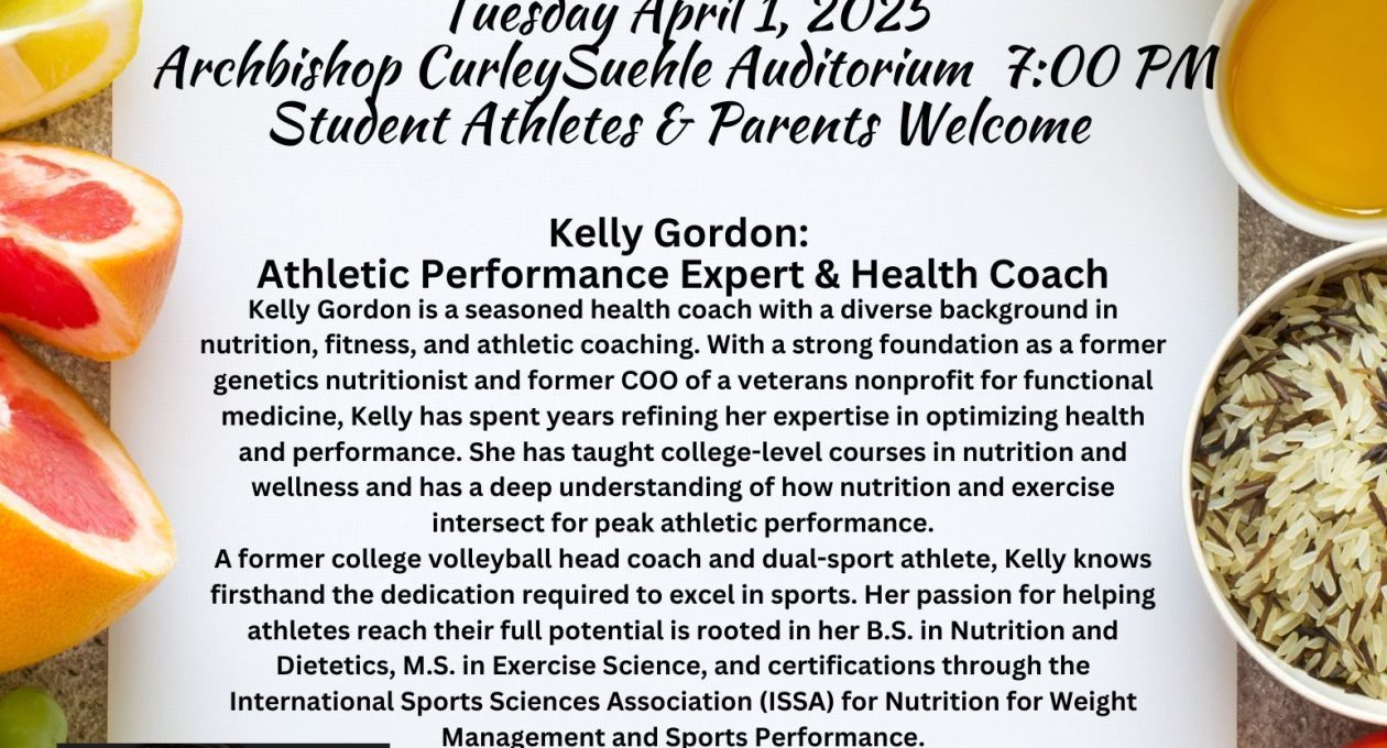 Curley Leadership Academy – Speaker Series I – Nutrition & Wellness