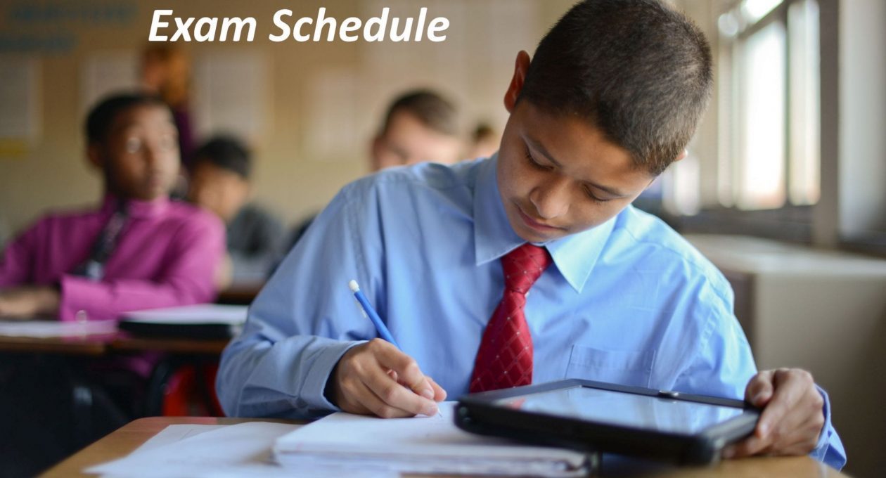 Exam Schedule Announced