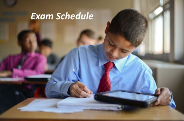 Exam Schedule Announced